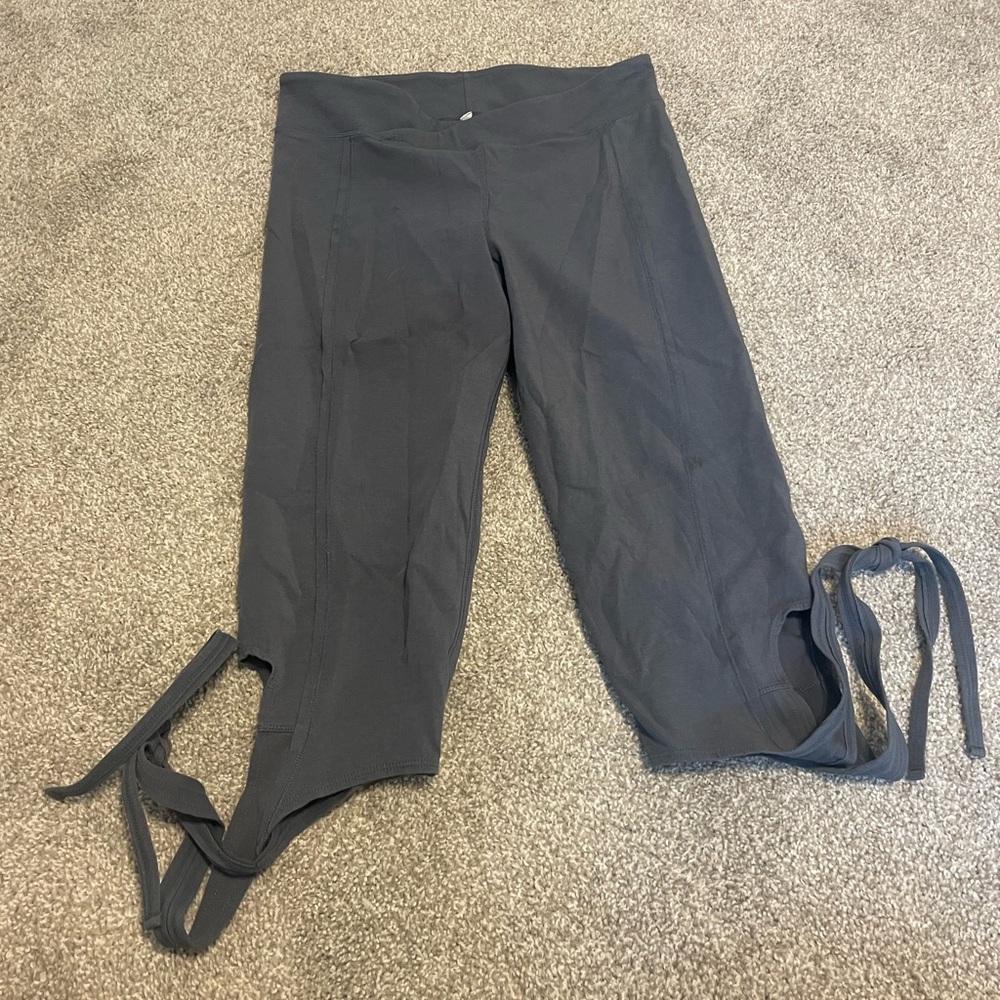 FP Movement Grey Cropped Tie Leggings